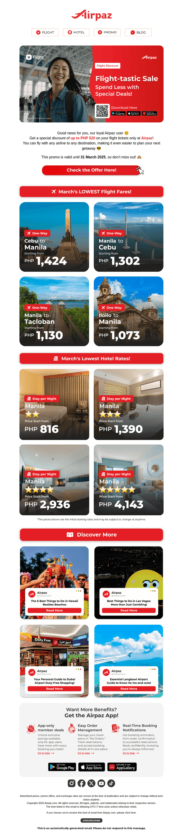 🚀Exclusive PHP 520 OFF for your flight!