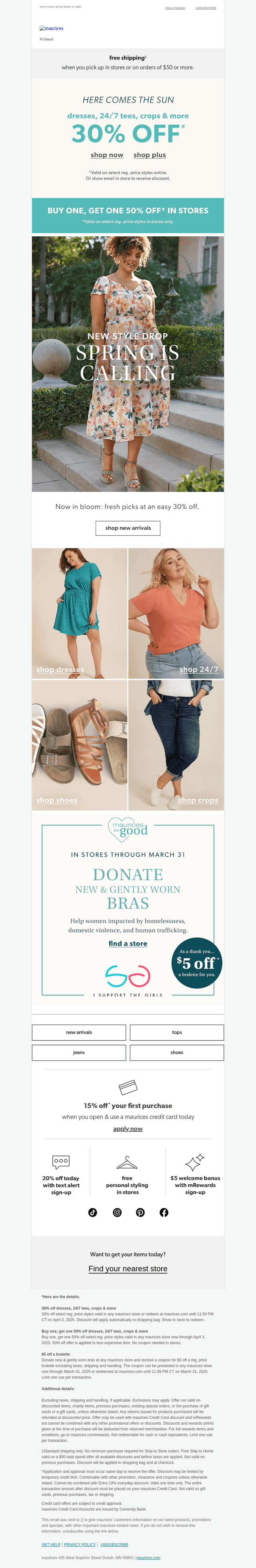 30% off 👗 Fresh for spring 👗 It's love 😍