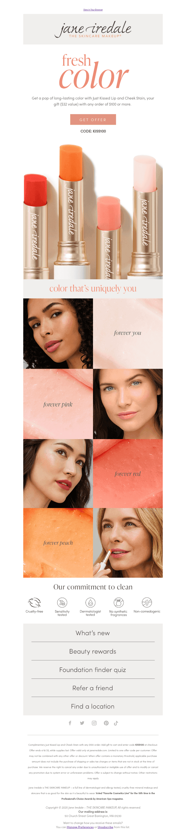 Get your free lip + cheek stain!