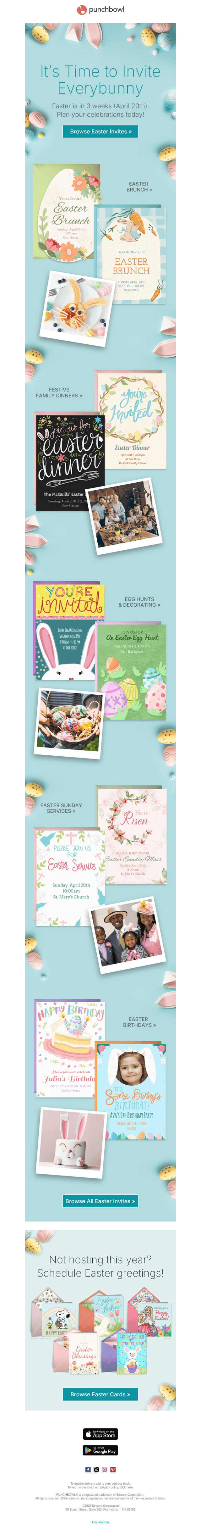 Punchbowl email from Mon, Mar 31, 2025