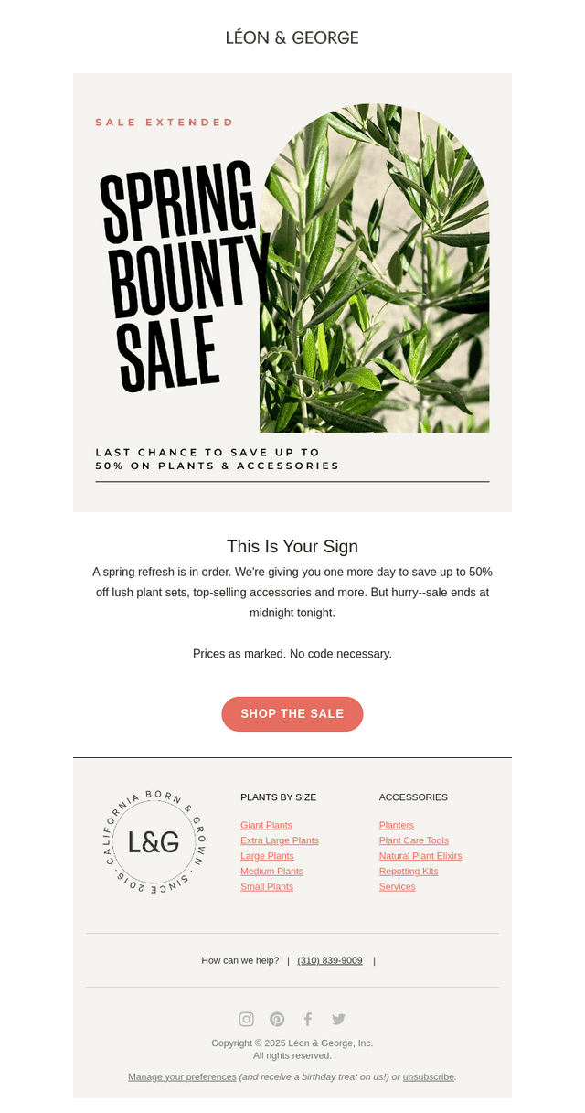 Spring Bounty Sale Extended!