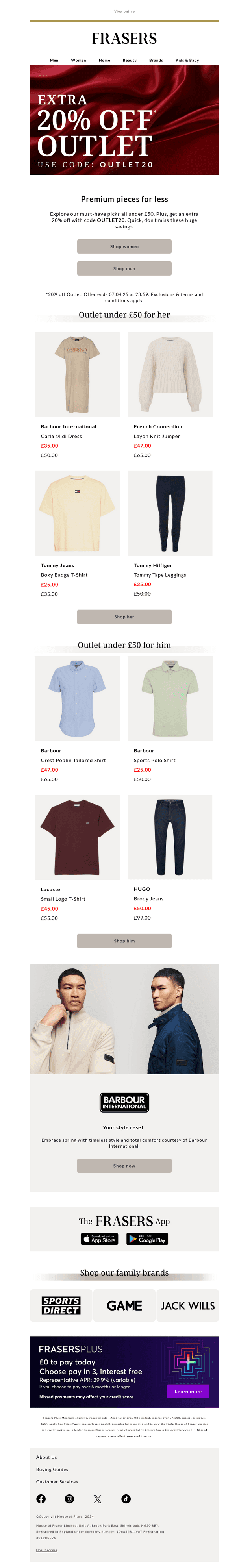 Everything under £50 inside