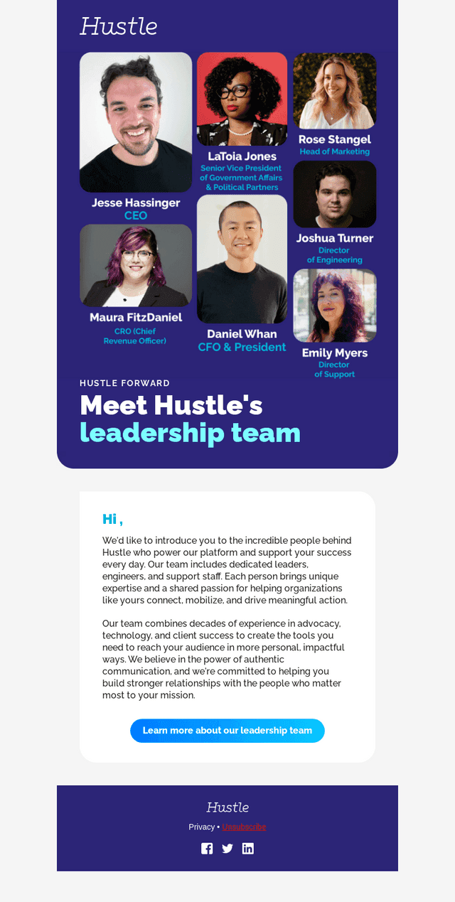 The faces & expertise powering your Hustle experience
