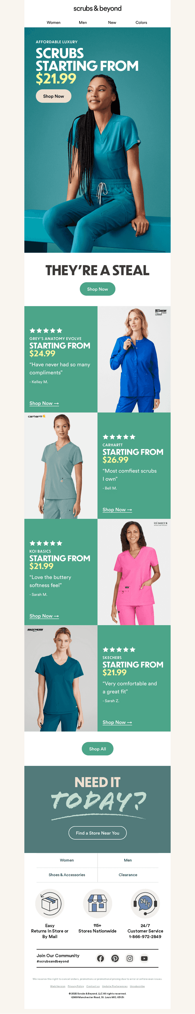 Scrubs Starting From $21.99