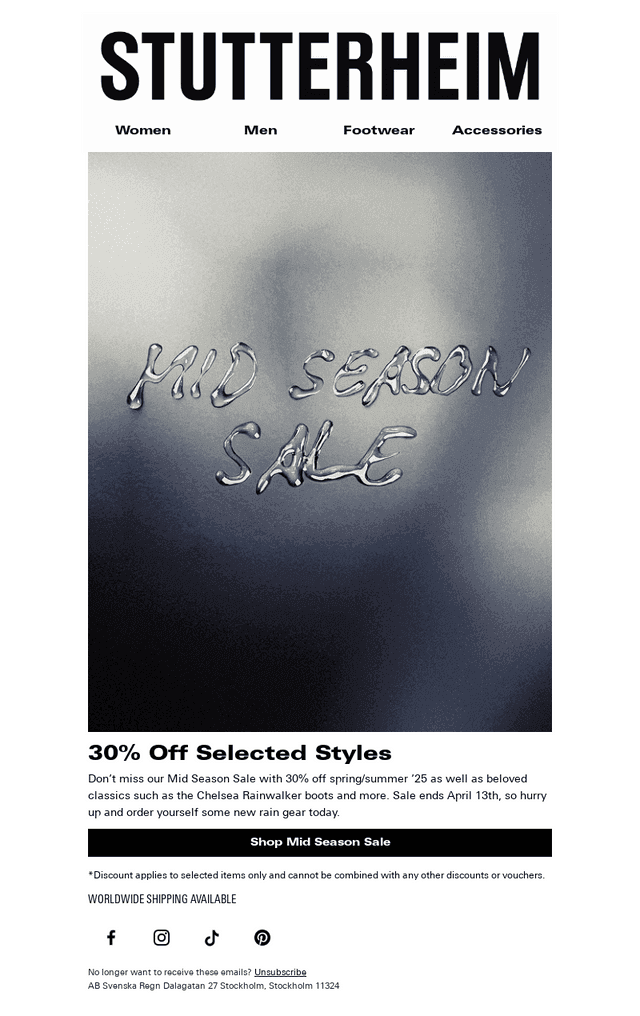 Mid Season Sale