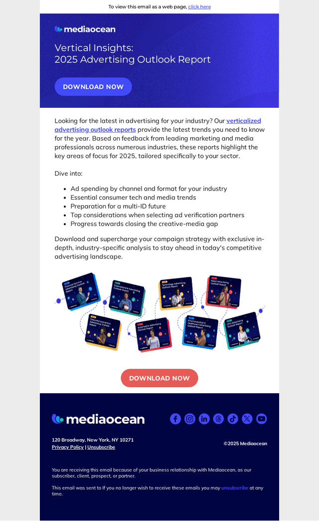 Explore Mediaocean's 2025 Verticalized Advertising Outlook Reports