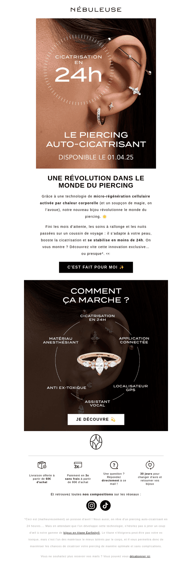 NOUVEAU | Piercing cicatrisant en 24H 🚨⏰