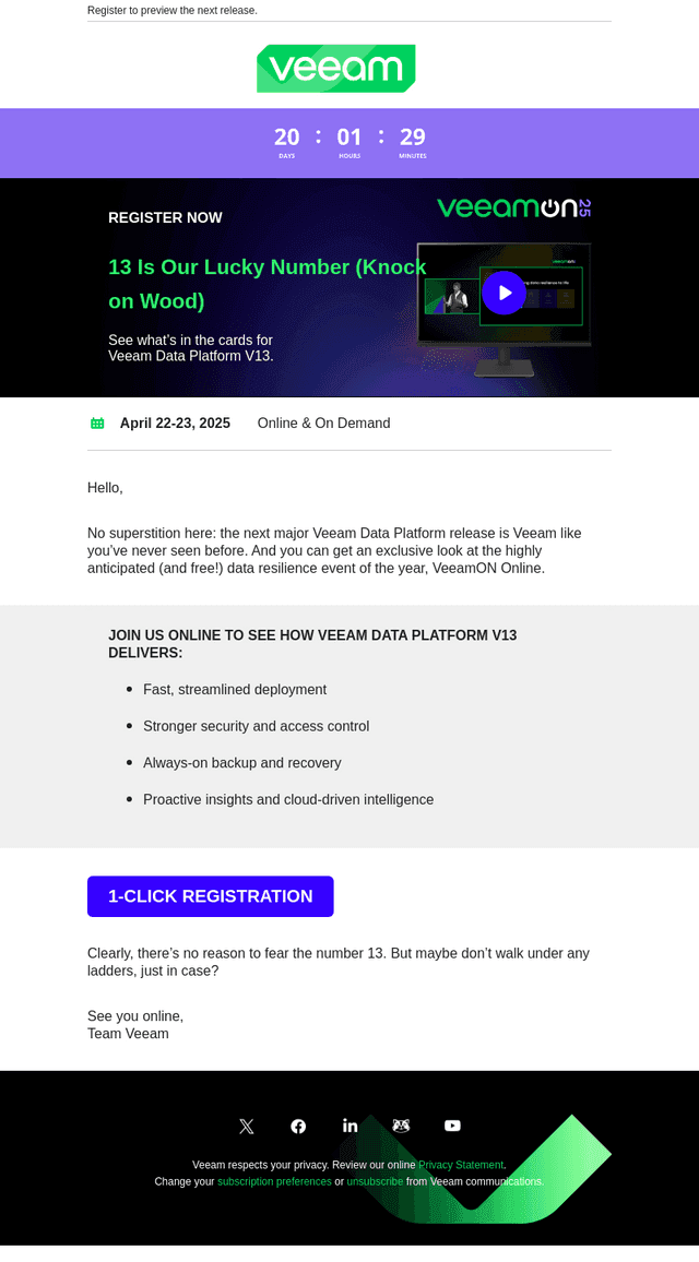 V13 🤝 VeeamON Online