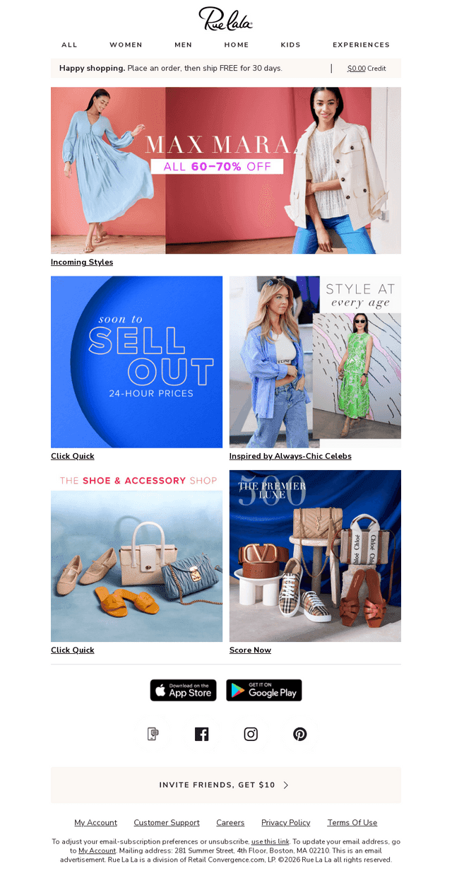 INCOMING: Max Mara All 60 – 70% Off