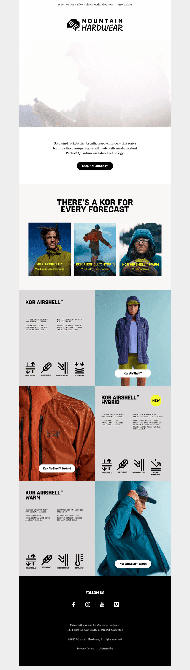 Get winded with the Kor AirShell™ Series.