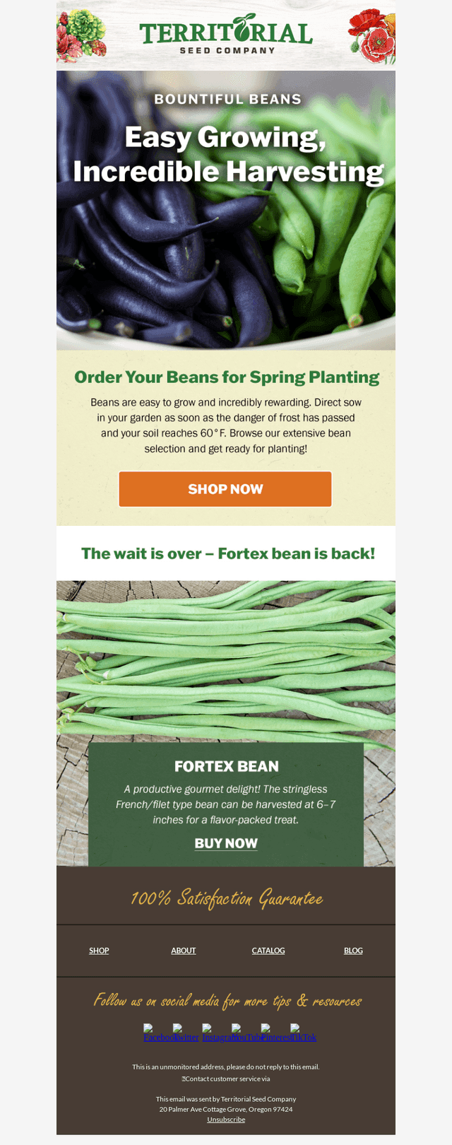 Order your beans for spring planting! 🌱