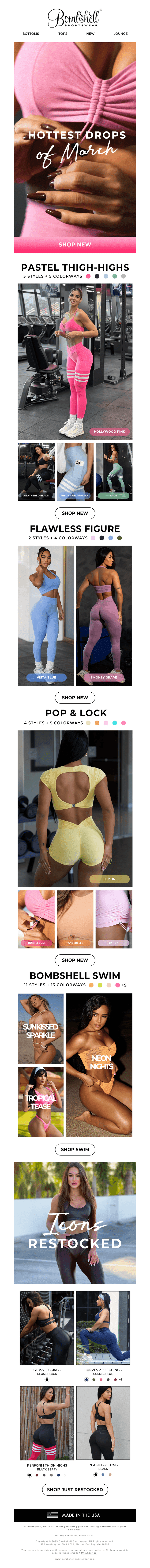 March Recap: Fresh Activewear + Swim!