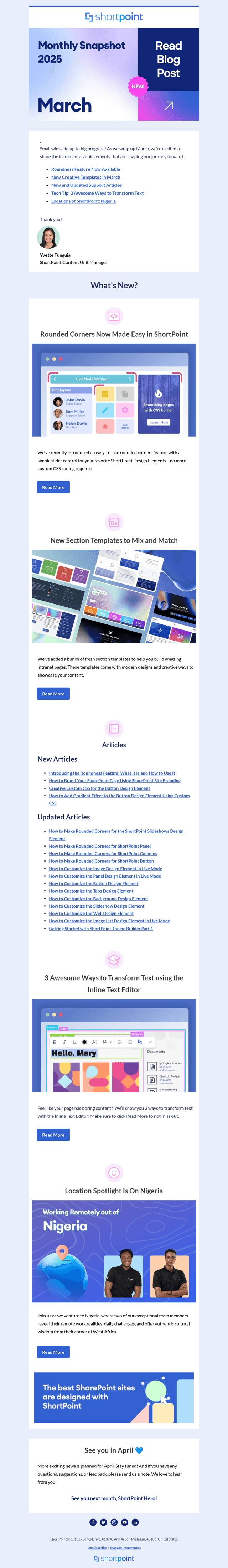 , Your Monthly Snapshot for March 2025 | ShortPoint