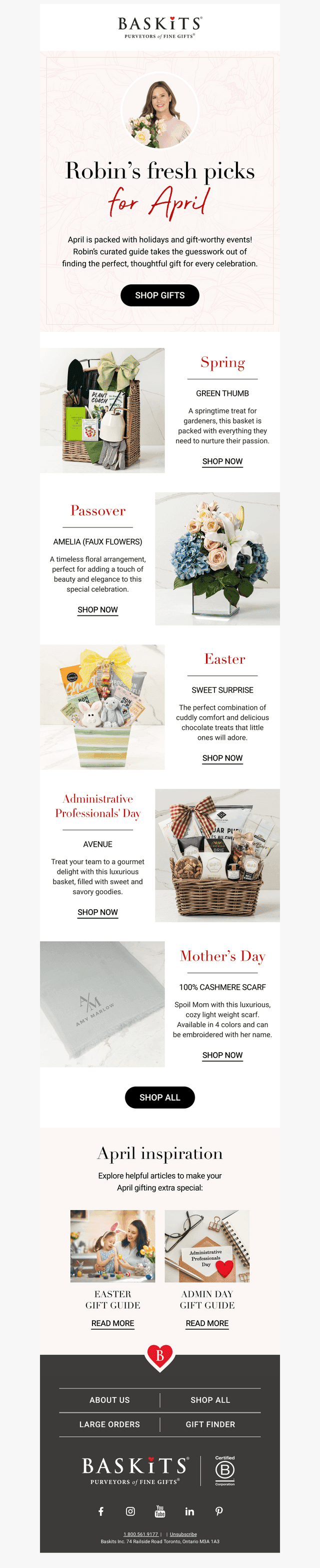 Our CEO Robin’s Picks for April Gifting 🎁