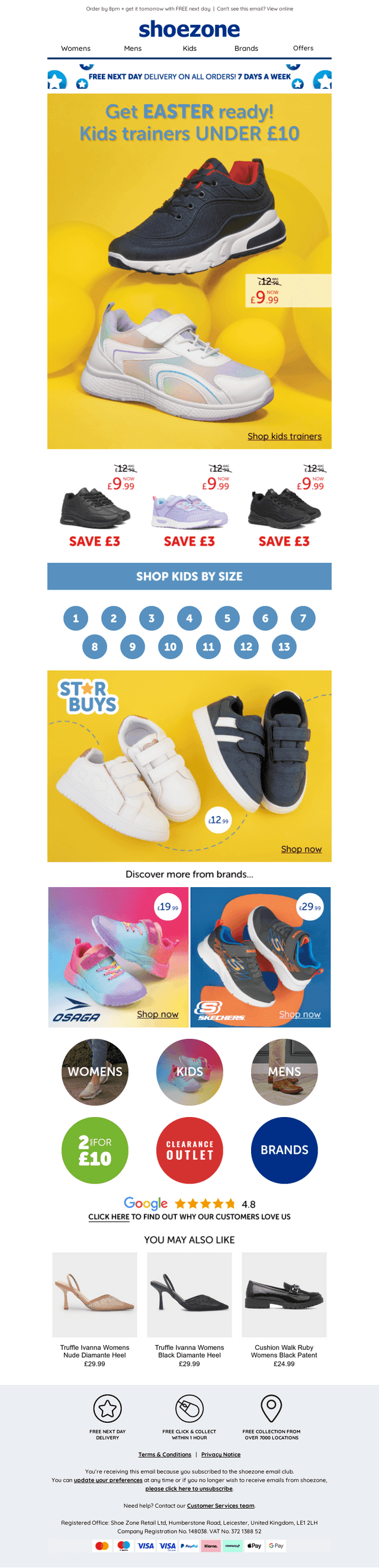 Kids trainers under £10! SAVE on selected styles