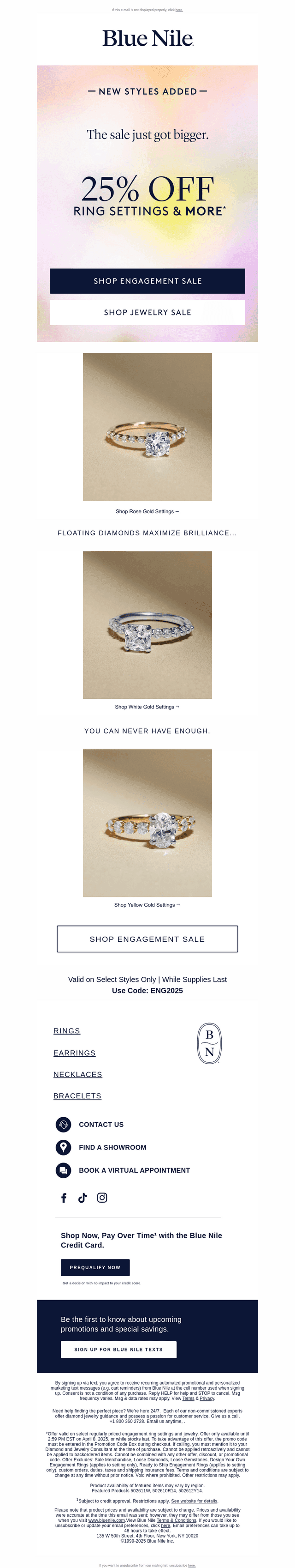 25% Off Engagement Ring Settings & Jewelry