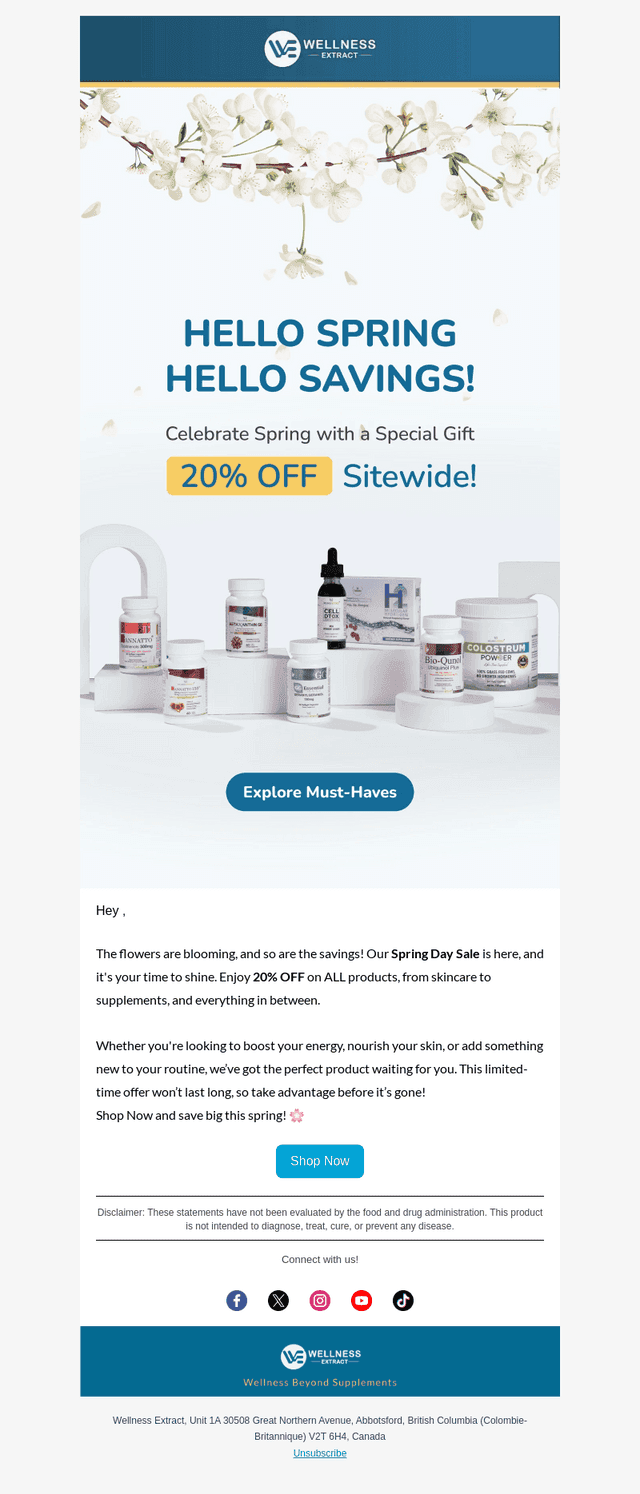 🌸 Spring Sale Alert – 20% OFF Everything