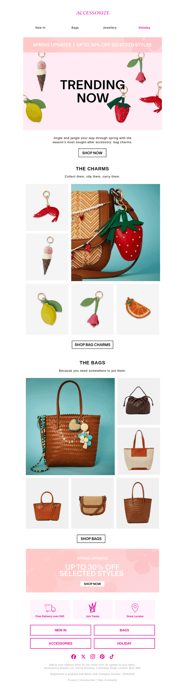 Now trending: bag charms 🍓