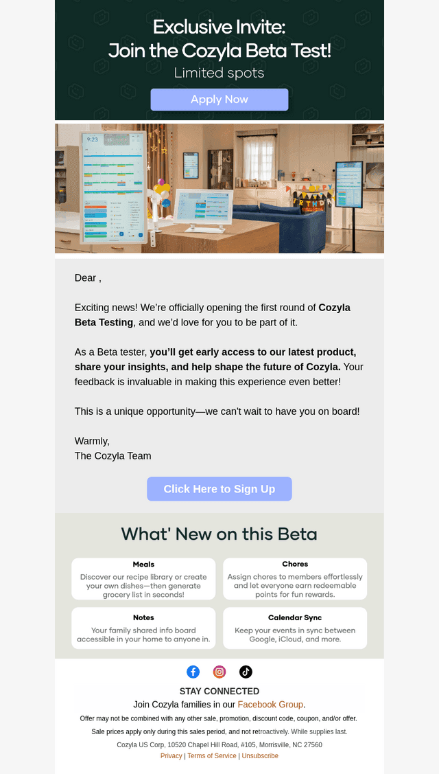 Join the Cozyla Beta Test – First Round Now Open! 📢