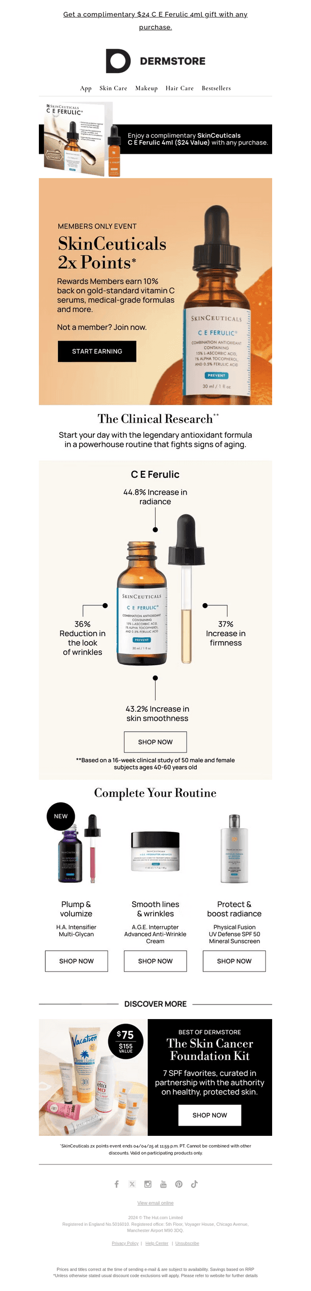 Don't Miss It. 2x points on SkinCeuticals