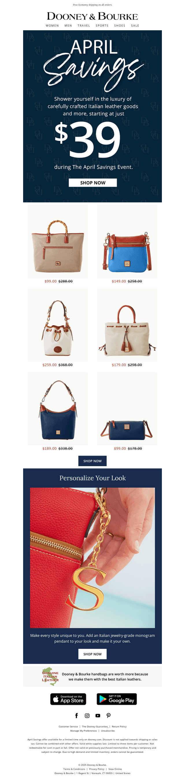 April Savings From Just $39!