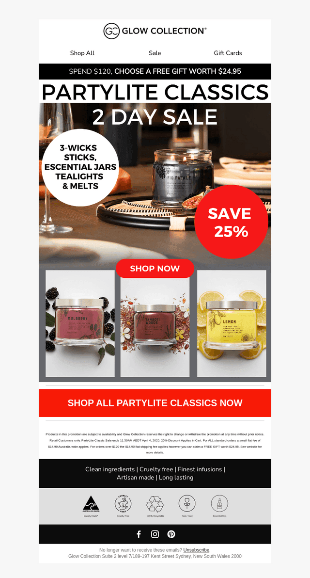 Save 25% on PartyLite Classics - Fig Fatale & More