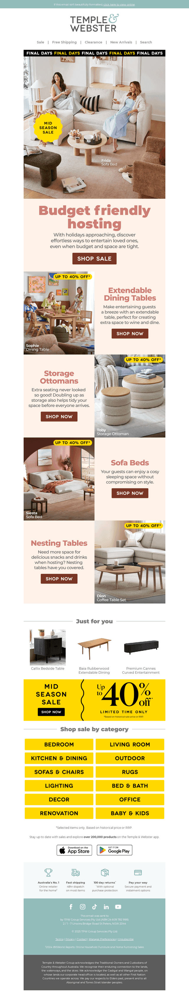 Hosting Goals: Comfy, Chic & On Sale!