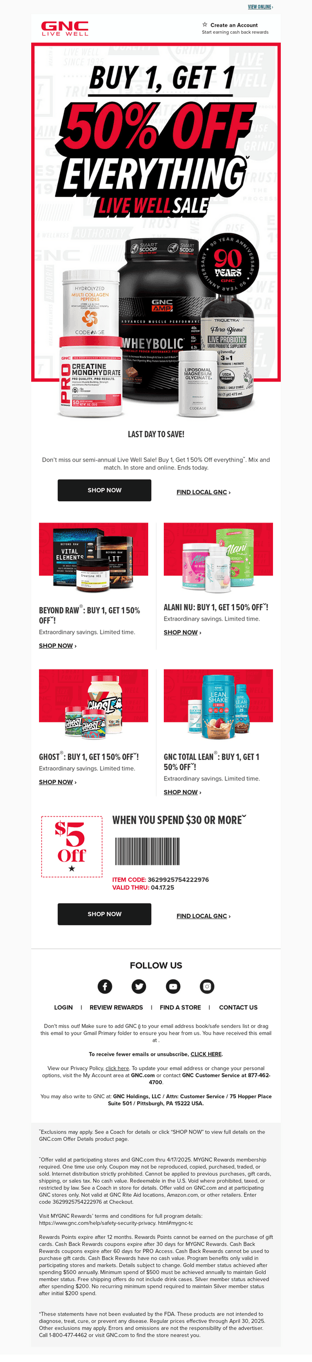 Live Well Sale ENDS TONIGHT!