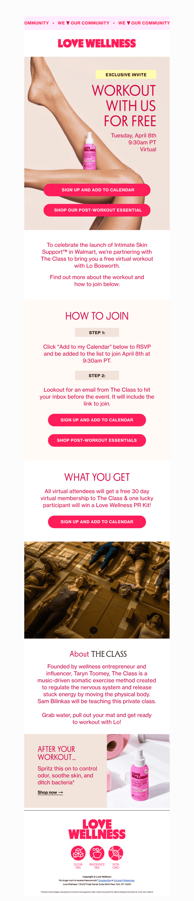 Free virtual workout with Lo @ The Class