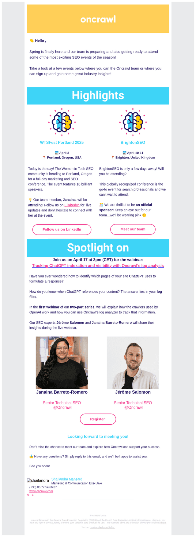 Let's connect this April at key SEO events