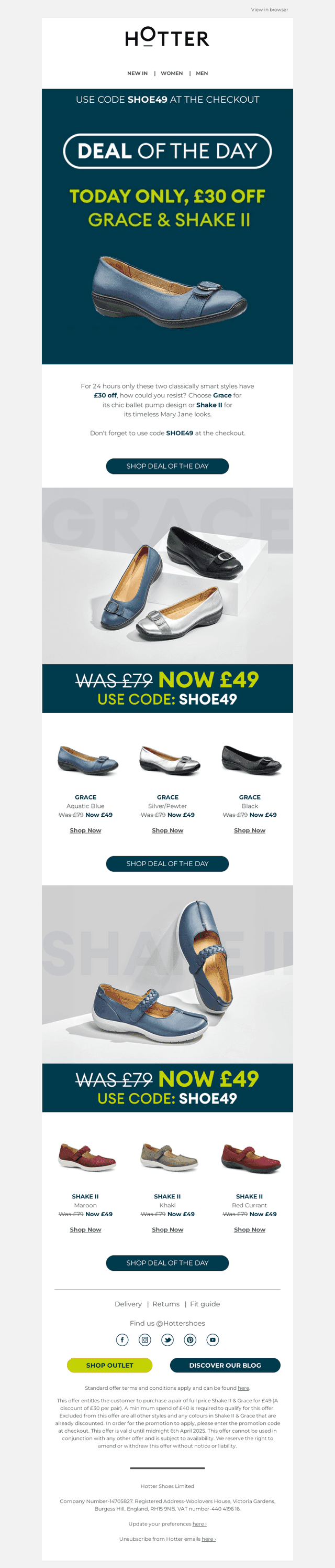 TODAY ONLY | £30 off Grace & Shake II
