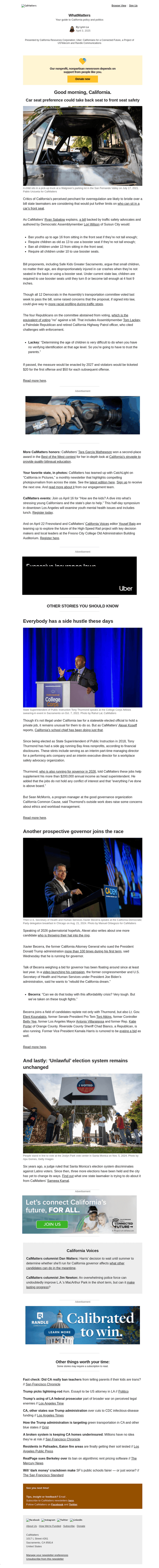 Calm email from Thu, Apr 3, 2025