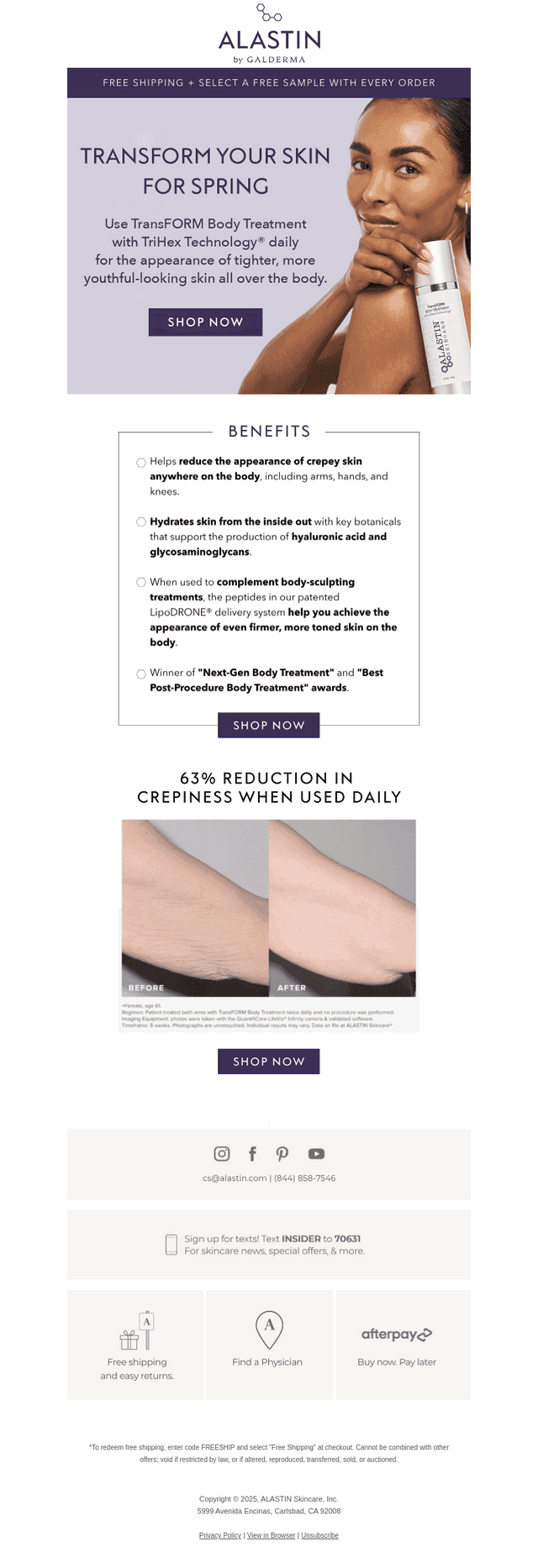 ALASTIN Skincare email from Thu, Apr 3, 2025