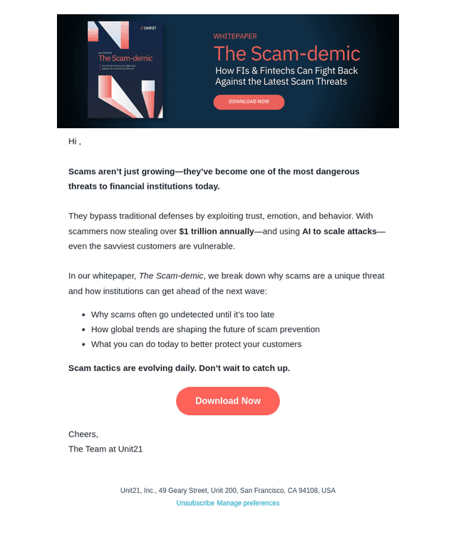 Unit21 email from Thu, Apr 3, 2025
