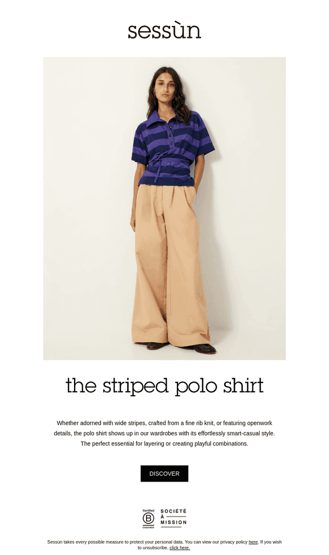 The striped polo shirt