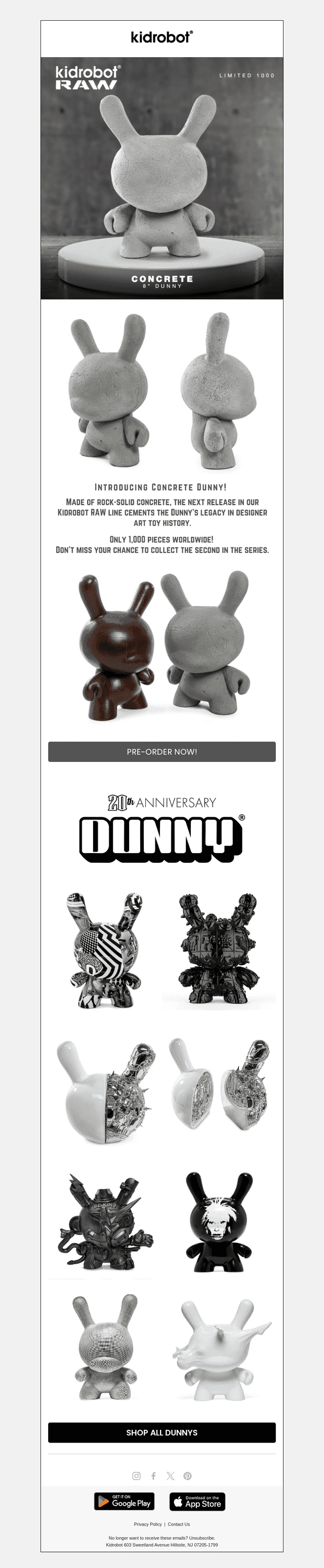 🚧 NEW: Kidrobot RAW Concrete Dunny