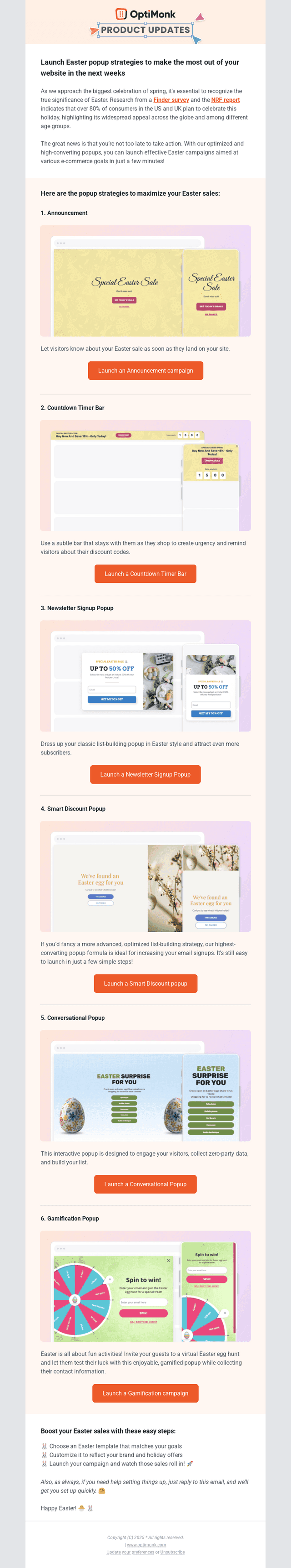 New Easter popup templates to boost your sales