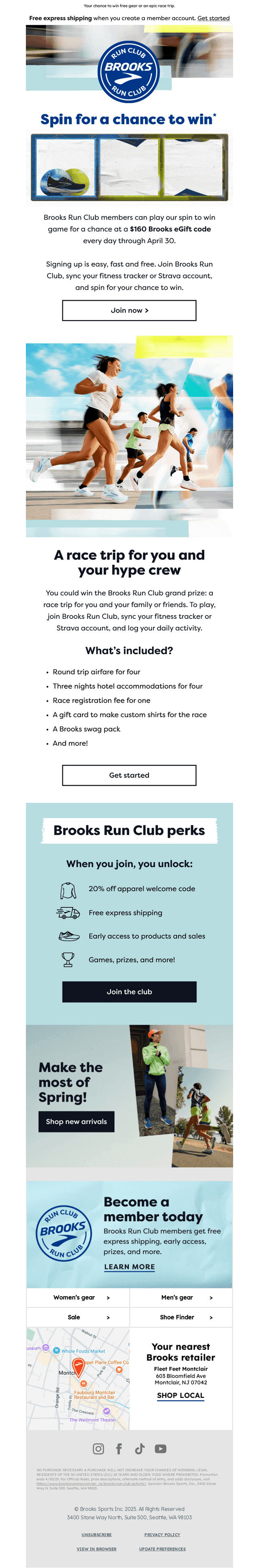Win big with Brooks Run Club.