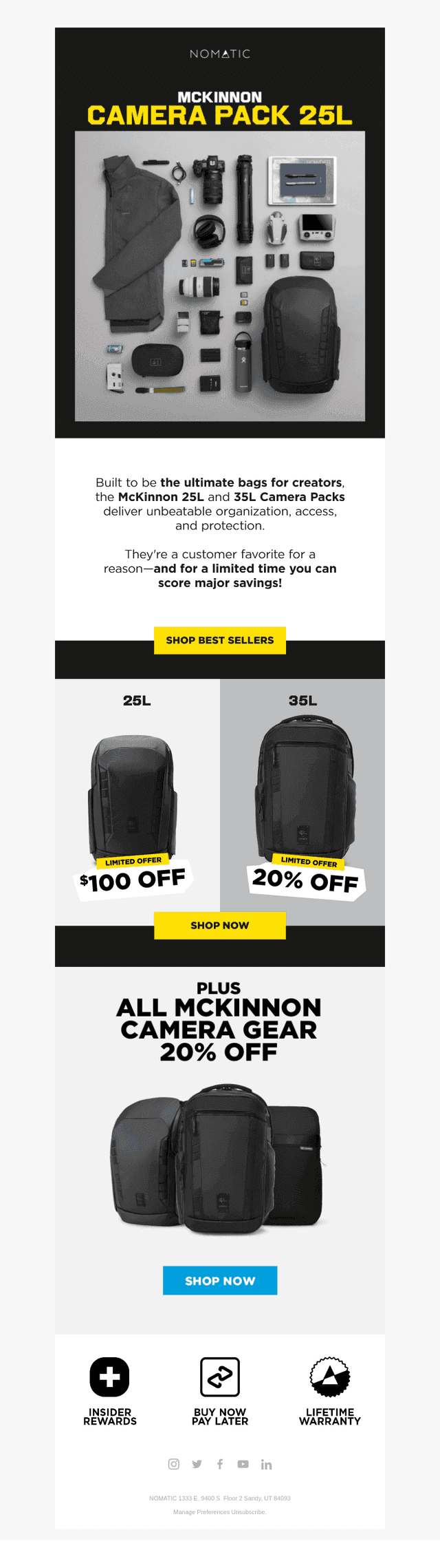 🚨 Save BIG On The McKinnon 25L & 35L 🚨