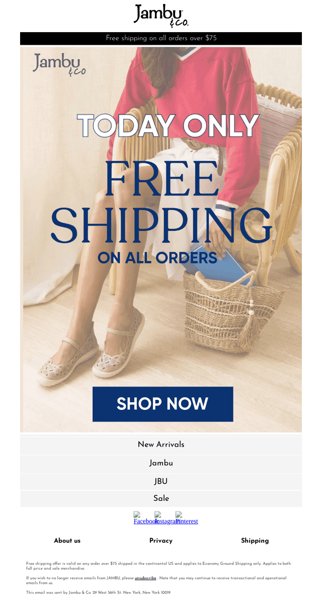 Free Shipping-Today Only!