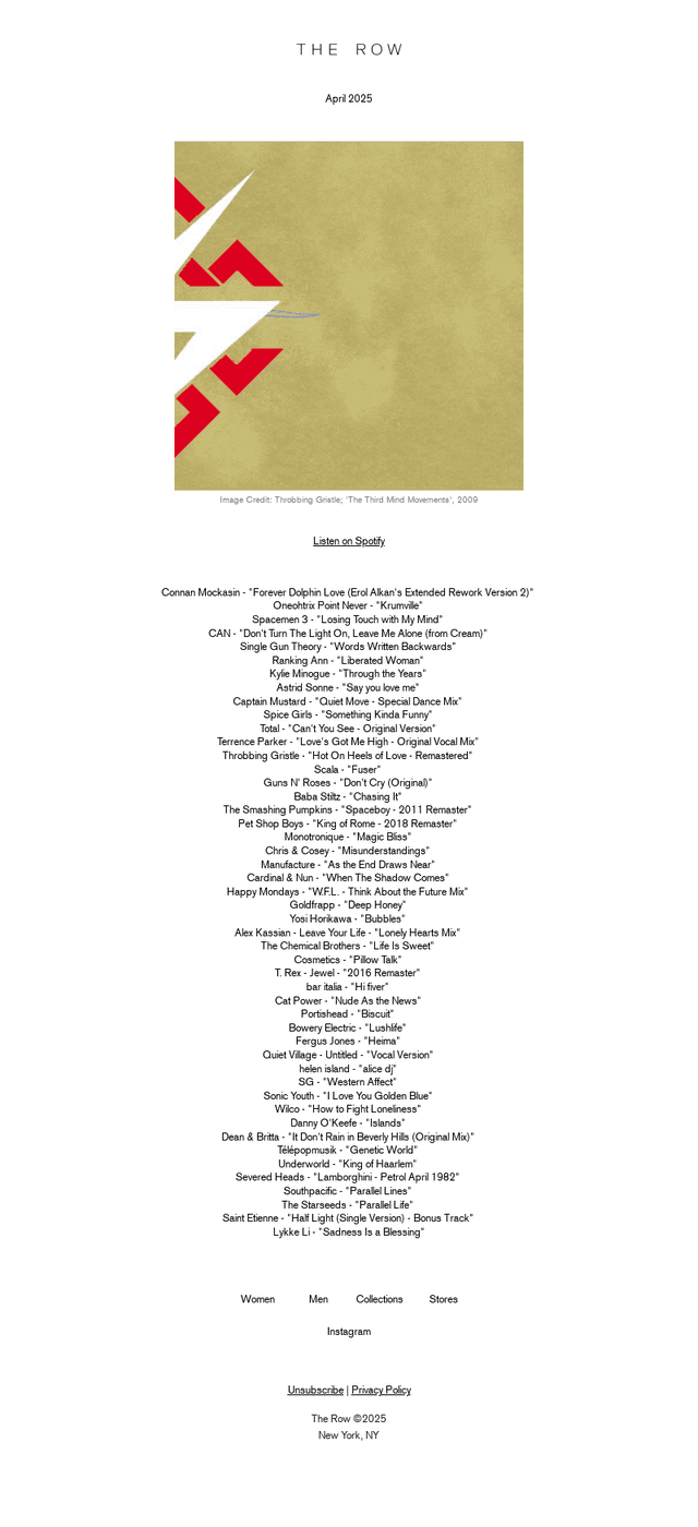 April 2025 | A Playlist by The Row
