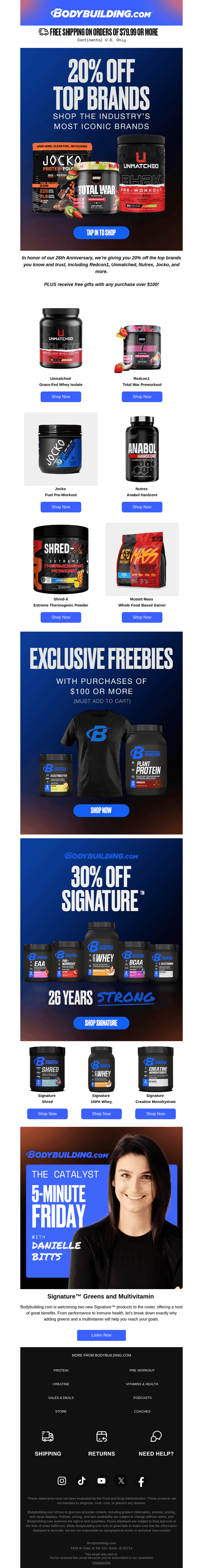 Bodybuilding email from Fri, Apr 4, 2025