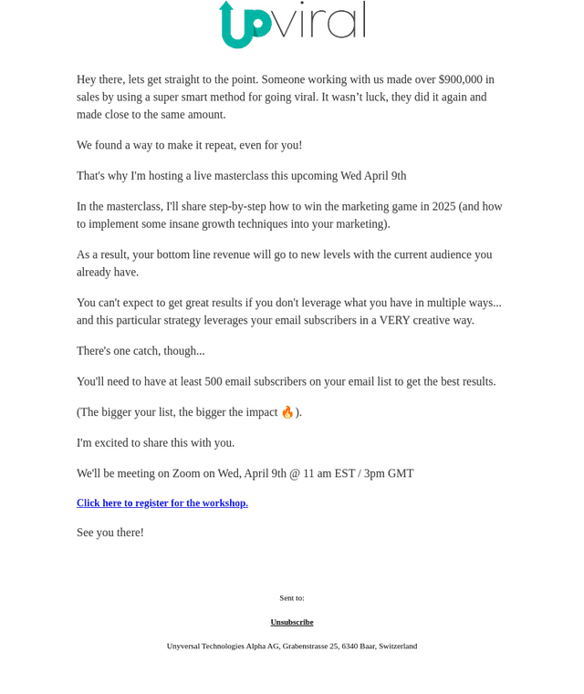 $900,000 in sales