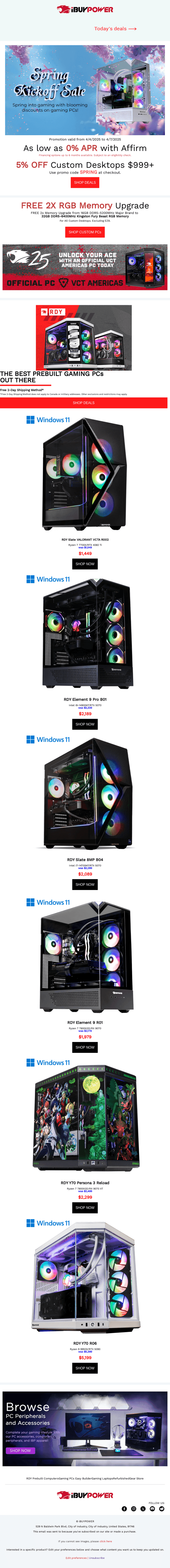iBUYPOWER email from Fri, Apr 4, 2025