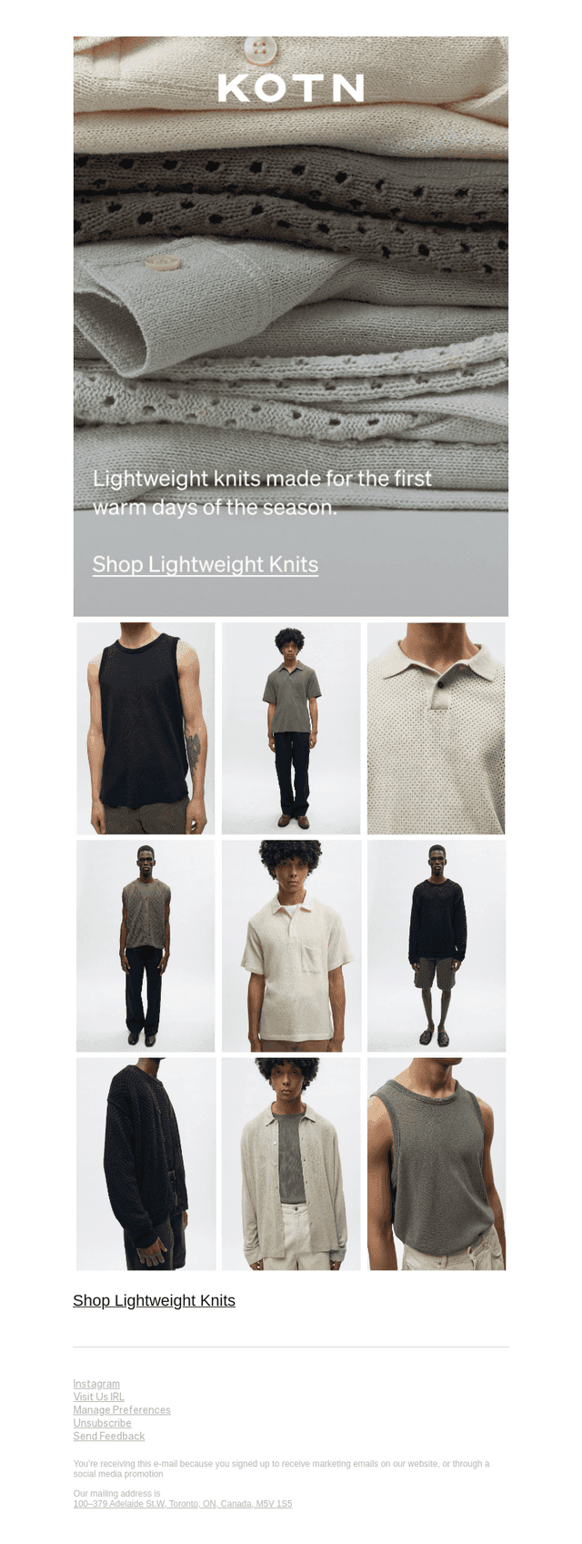 New In: Lightweight Knits