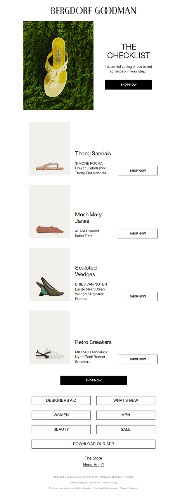 The Spring Shoe Checklist