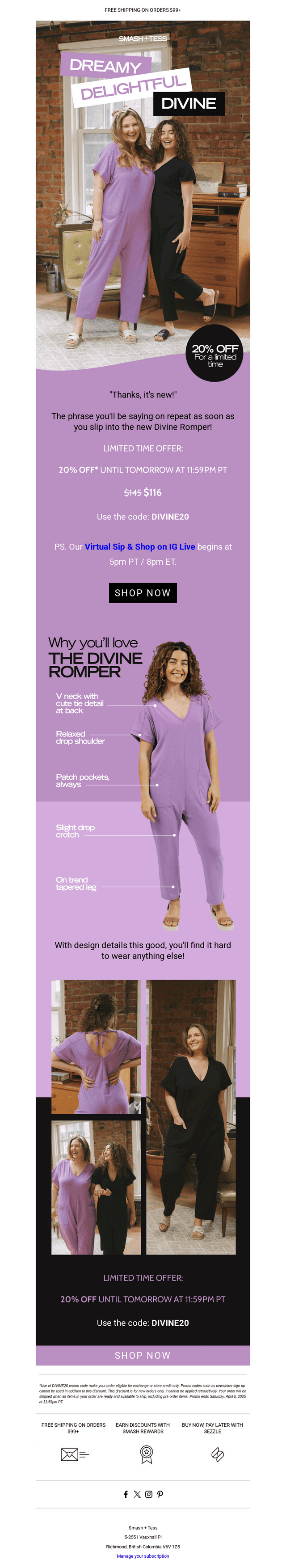 This NEW Romper is Absolutely DIVINE! 🖤💜