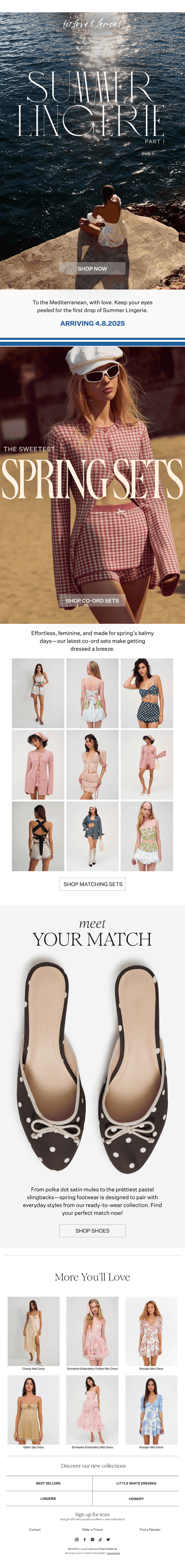 For Love & Lemons email from Sat, Apr 5, 2025