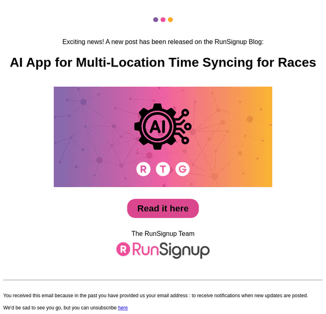 New Post! - AI App for Multi-Location Time Syncing for Races