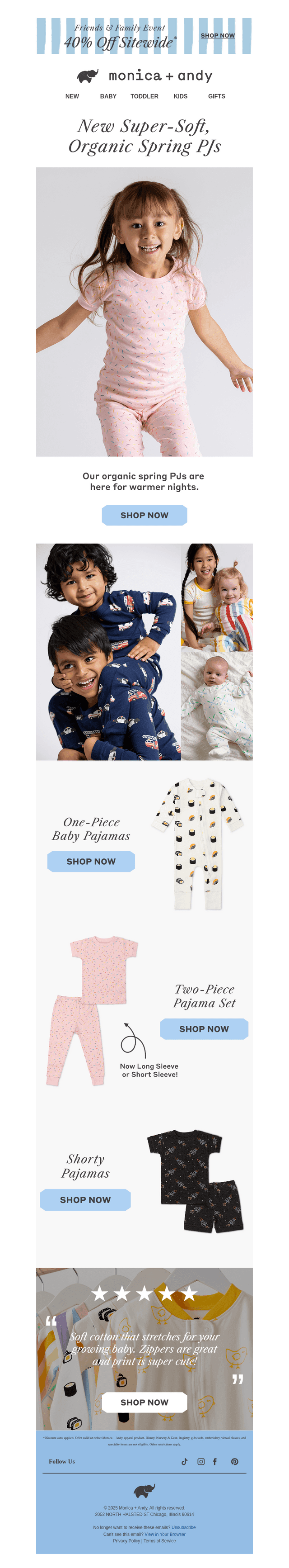 Spring forward with dreamy organic PJs! 💤